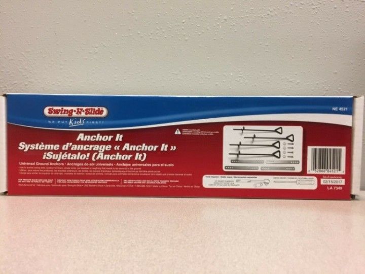 Ground Anchors Swing N Slide for swing sets new NE 4521 L metal 24 pieces