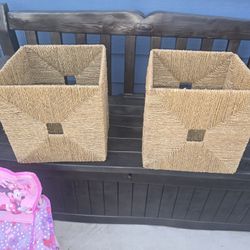 🌾 Woven Seagrass Storage Baskets – Set of 2 🌾