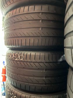 For sale two tires 265/30/20 Continental Contisportcontact Foam inside with 60-65% Tread left