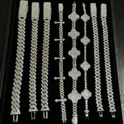 Vvs Moissanite 925 Silver Bracelets 