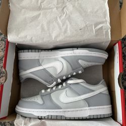 New Nike Dunk Low Two Tone Grey Size 7y