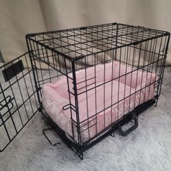 New In Box Small Dog Crate & Tray, Foldable Portable 18"x12"x14" Dog Cage Pet Carrier 