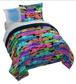 Disney Pixar Cars McQueen Queen Comforter Set 7 Piece Kids Bedding,
