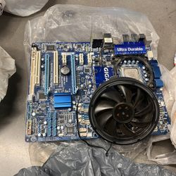Giga Mother Board And Cpu