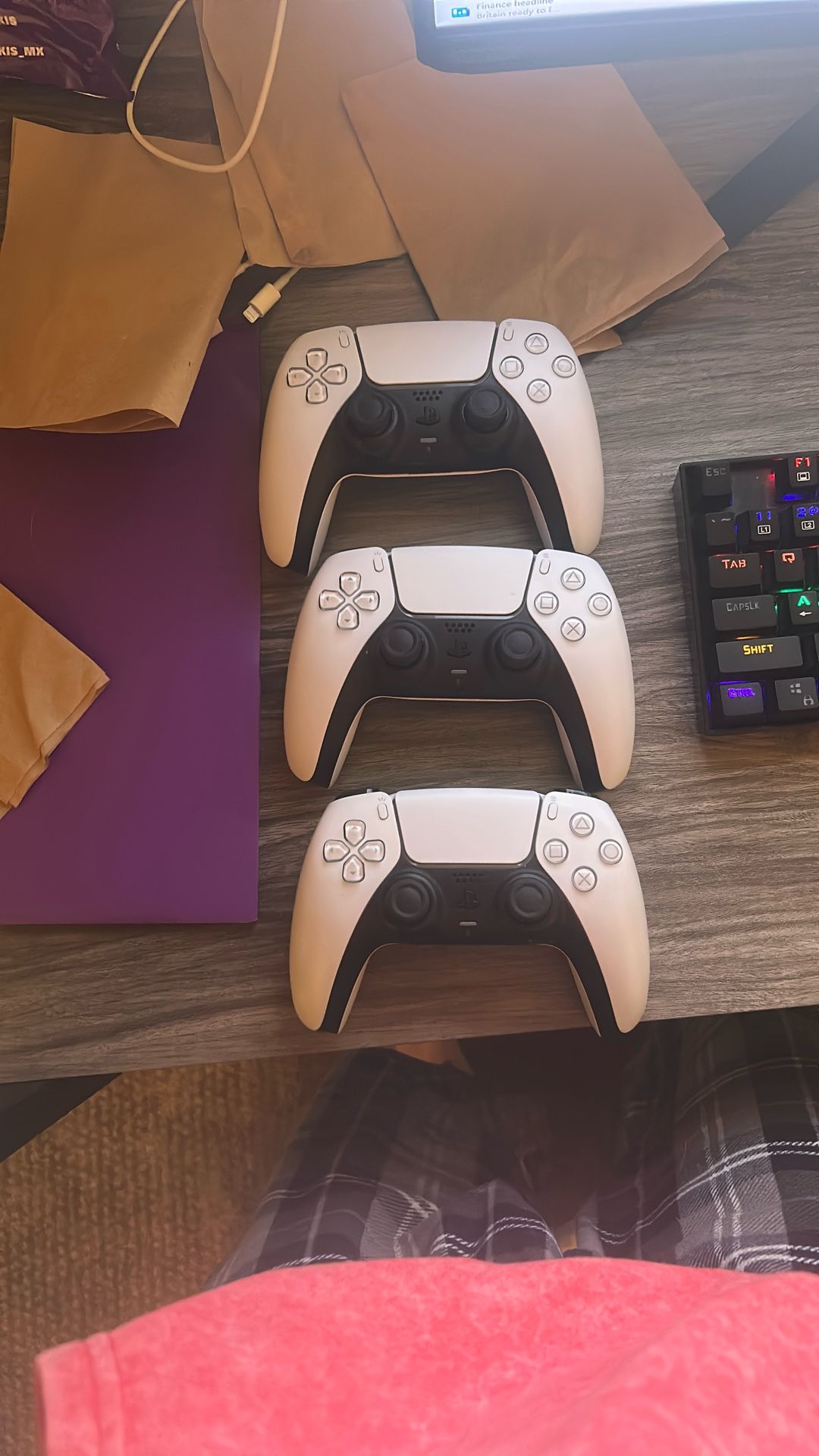 PS5 With Games And 3 Controllers