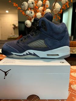 Air Jordan 5 Retro Navy Suede Sneakers