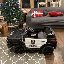 12V Kids Police Ride-On Car, Works Great, Charger Included