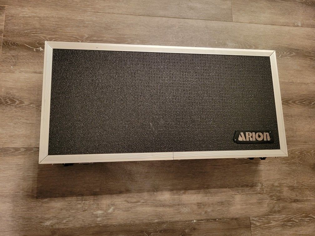 Arion PSB-06 Electric Guitar Pedal Board w/ Power Supply And Patch Cables