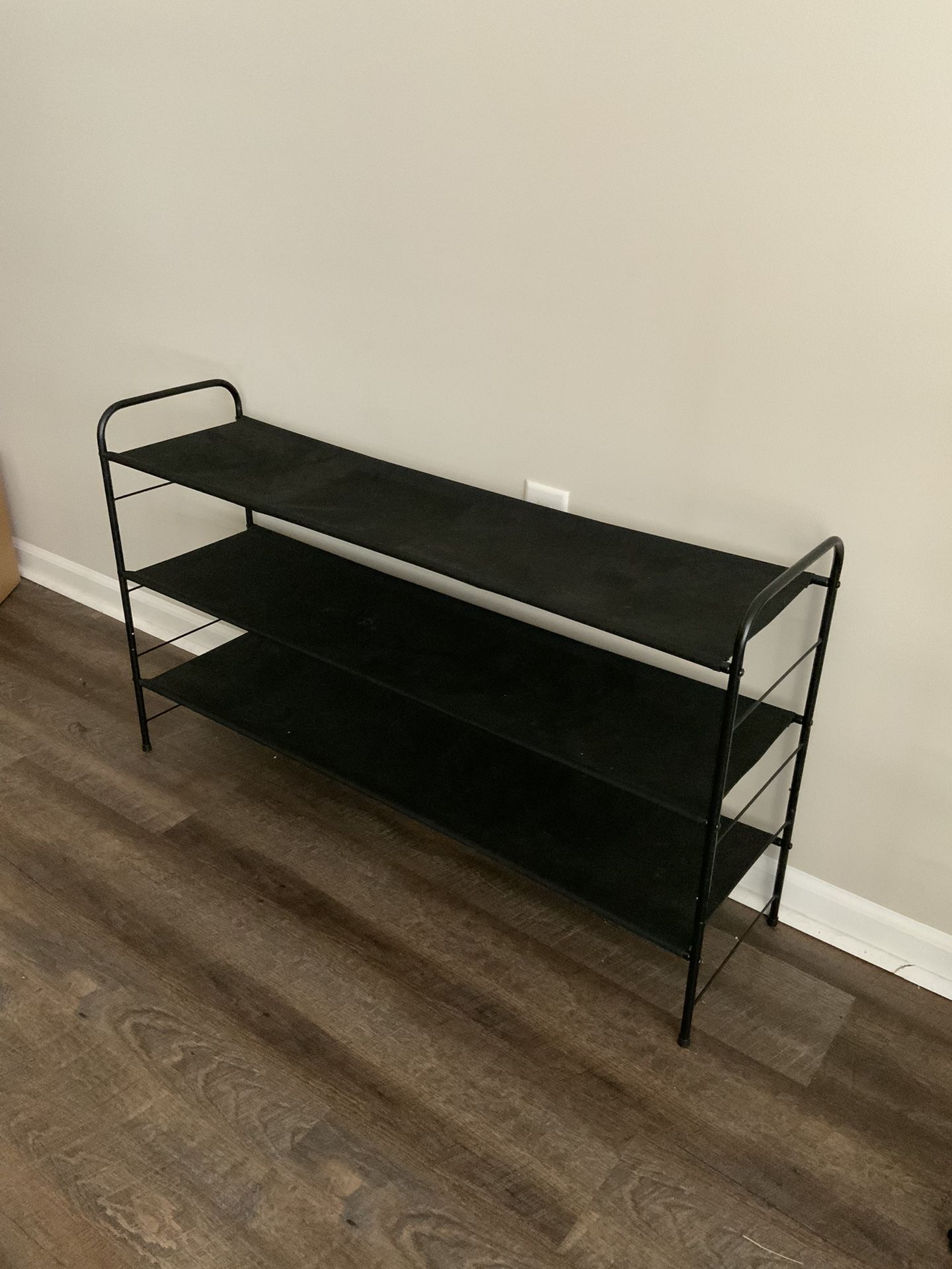 3 Tier Standing Polyester Metal Shoe Rack Organizer