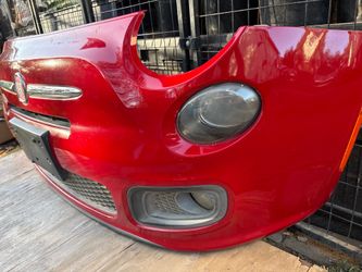 2013 Fiat 500 red front plastic bumper and lights