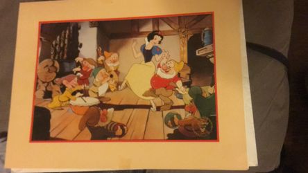 Snow White and 7 Dwarfs Litograph 1994