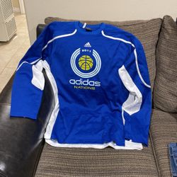 Size 2XL, Adidas Nation Jersey Style, Long Sleeve T-Shirt.
