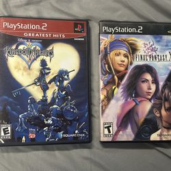 Final Fantasy X-2 And Kindom Hearts Sony Playstation 2 PS2 Complete Cib