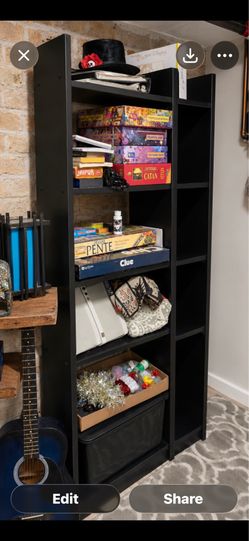 Black bookcase