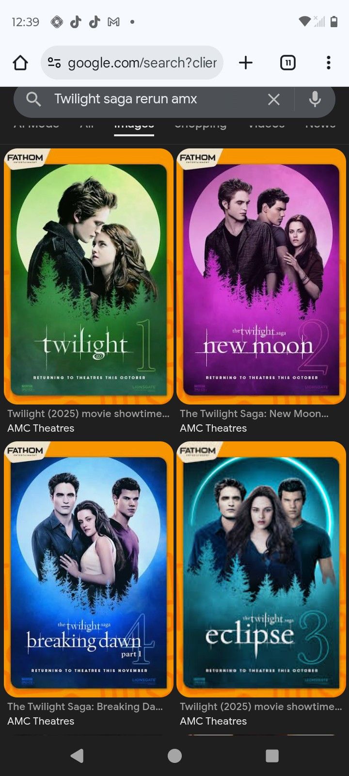 Twilight 1-5 Saga For 40$ Tickets For AMC