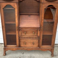 Vtg Walnut 3-Sectional SECRETARY DESK