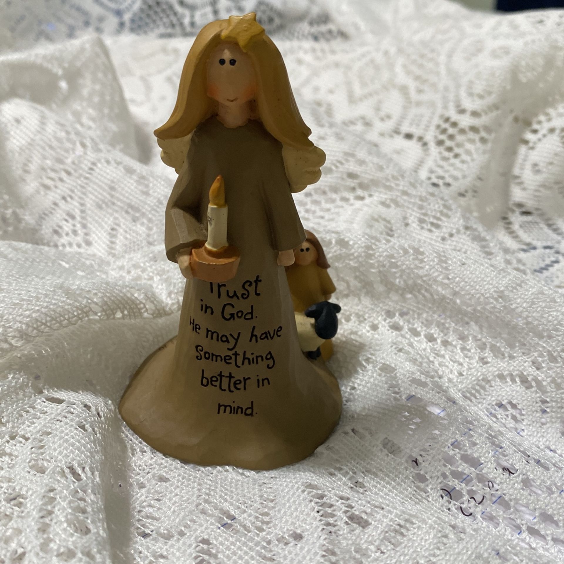 B Lloyd “Trust In God” Resin Figurine.