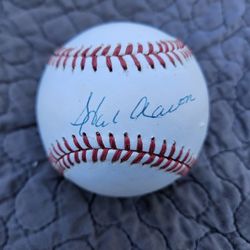 Signed Hank Aaron Baseball Atlanta Braves Auto MLB Baseball Autograph