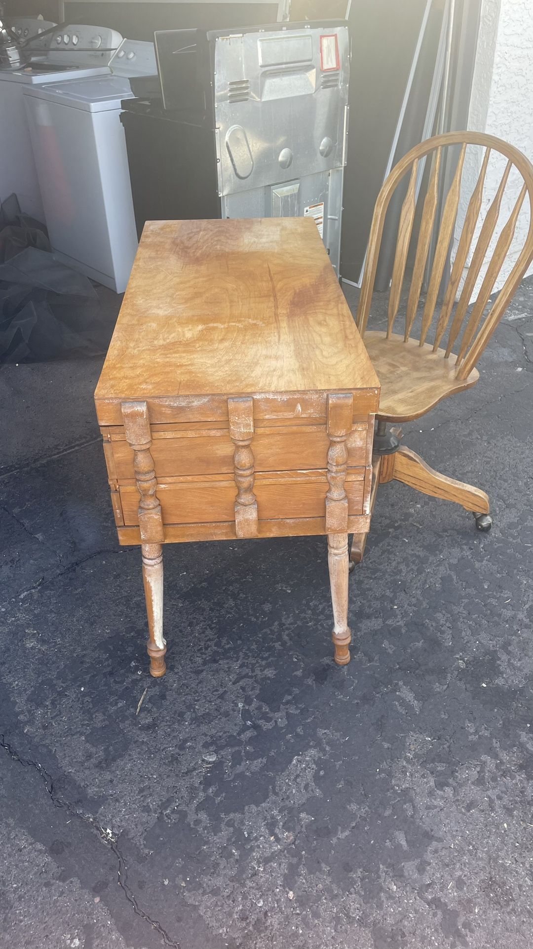 antique desk + chair  