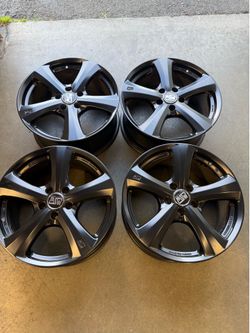 5x114 18 inch AWS black rims