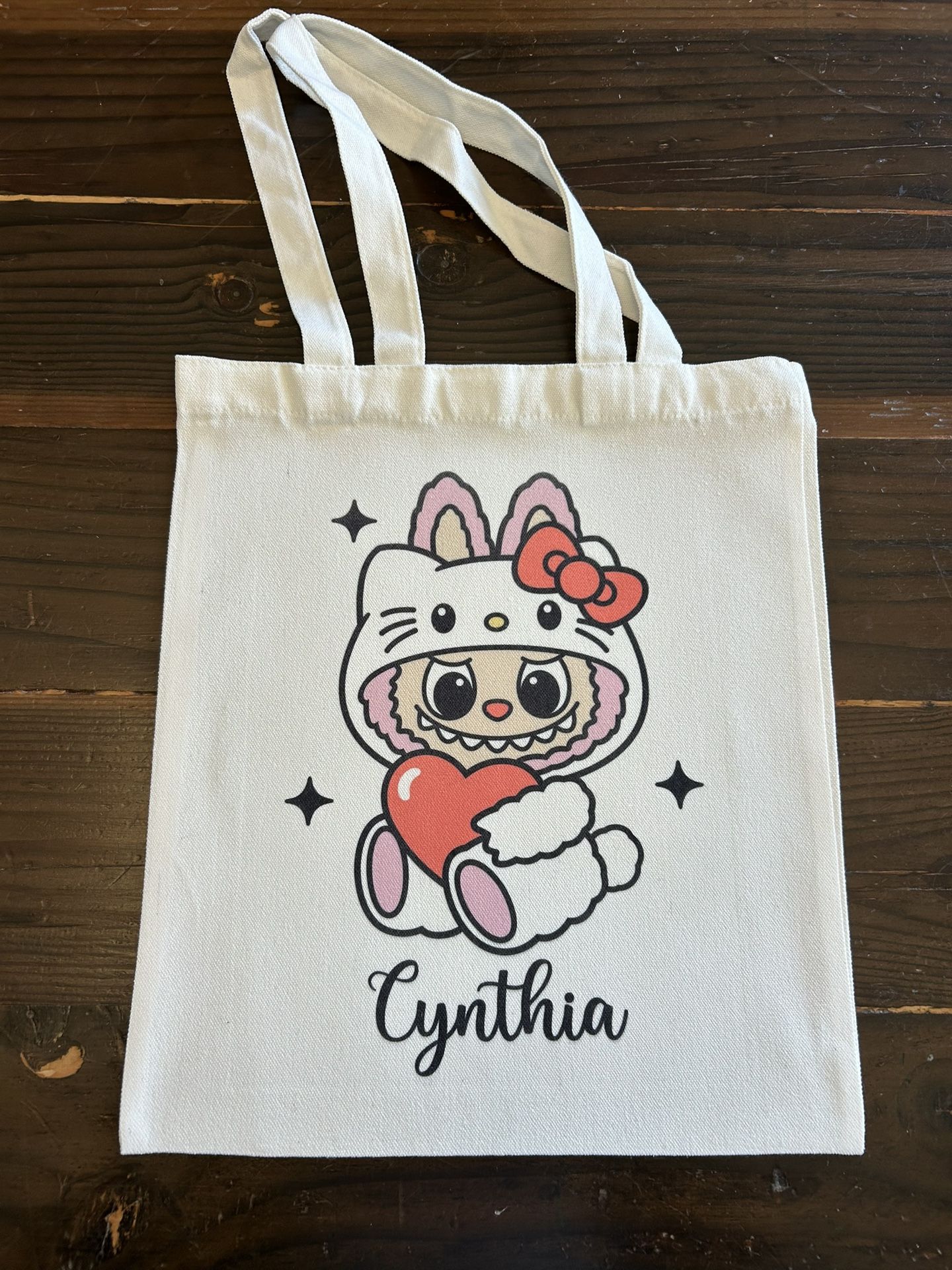 Labubu Hello Kitty Tote Bag - Personalized