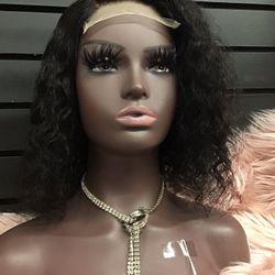 12". Deepwave. Wig   4x4. Lace Closure.   Natural Color