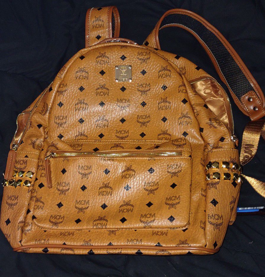 Brand New High Quality MCM Leather Backpack Large Full Size