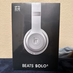 Silver Beats Solo 3 Wireless Bluetooth Headphone 