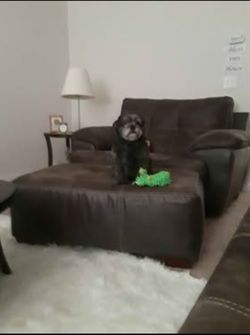 Chair & a half with ottoman