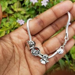 Star Wars Charm Bracelet, Yoda And Dark Vader