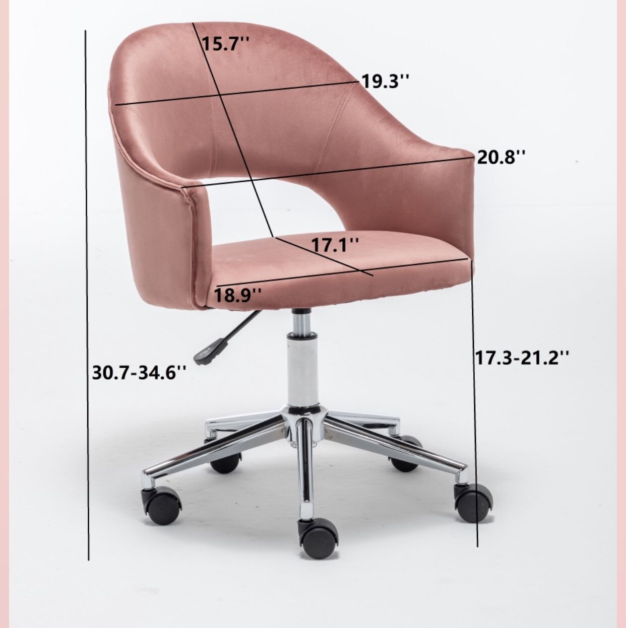 Rose gold velvet vanity chair office chair desk chair pink vanity chair velvet chairs BRAND NEW IN BOX