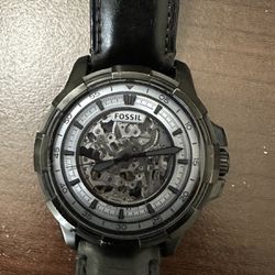 Fossil Men Wrist Watch- Black Automatic 3130