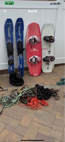 Water Ski and Wakeboard Bundle with Tow Ropes