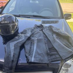 Motorcycle Jacket And Helmet
