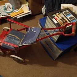 Vintage Metal Folding Stroller.
