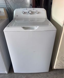 White GE washer