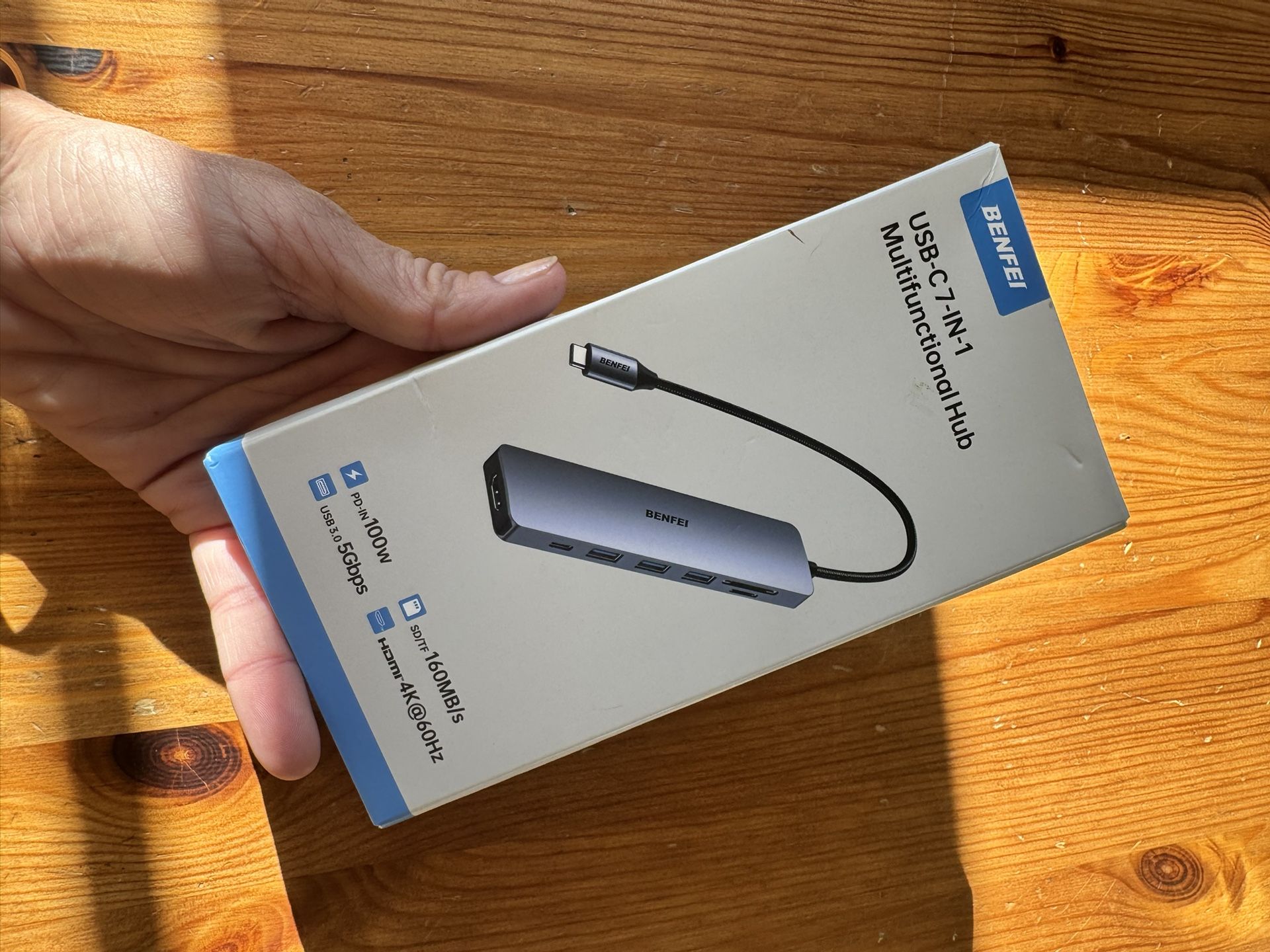 USB-C Hub Docking Station | 7-in-1 Adapter for MacBook, iPad Pro, iPhone 15/16, PC | HDMI + USB + SD