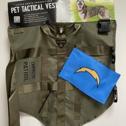 Dog Vest With Chargers Flag