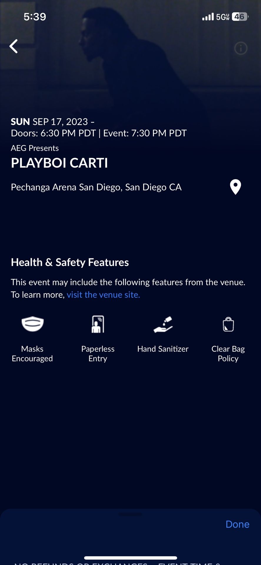 Playboi Carti Antagonist Tour San Diego FLOOR GA Ticket