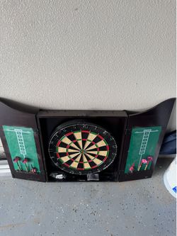 Steel Tip Dartboard with Cabinet