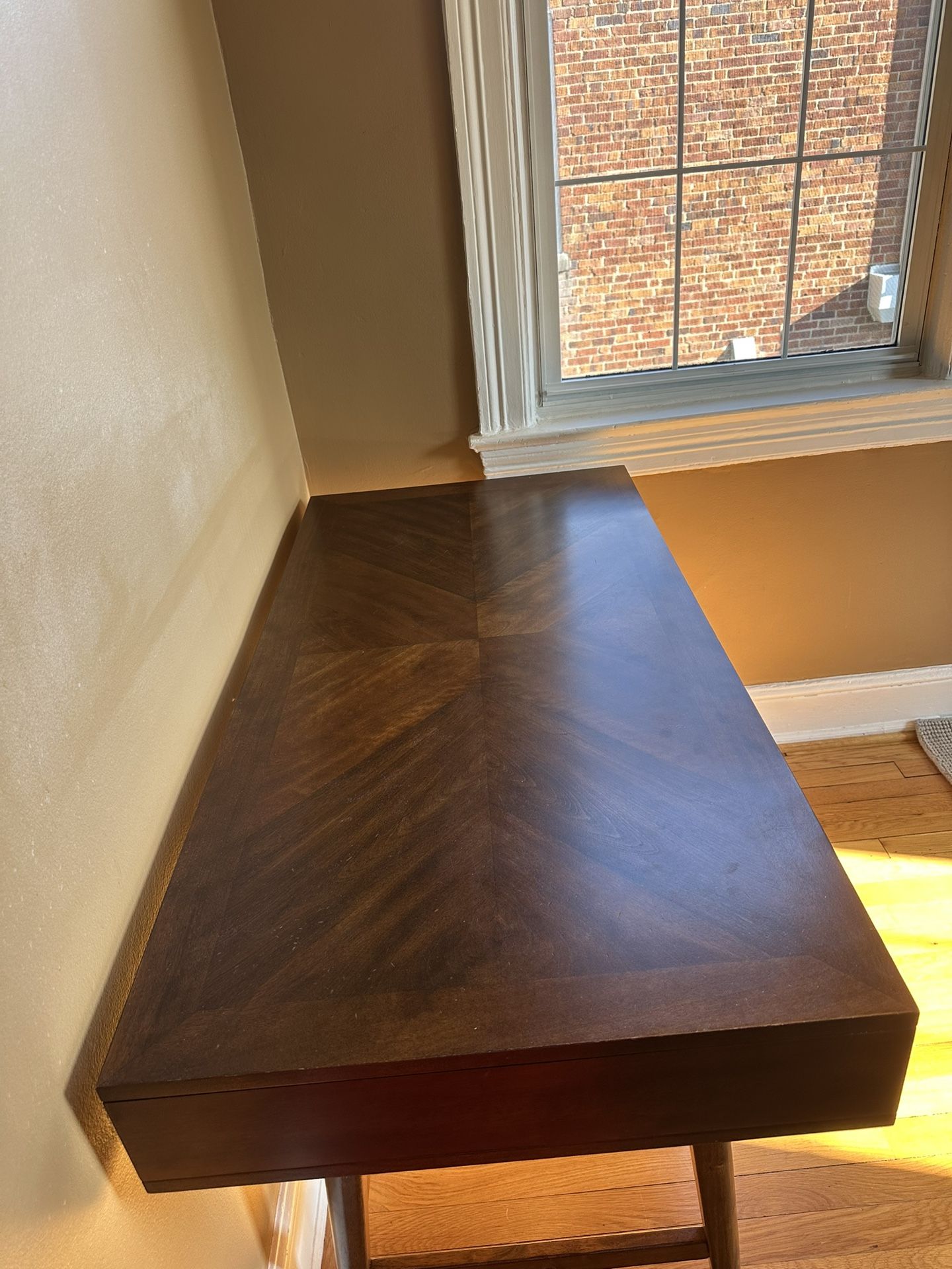 Mid-Century Wood Desk – 3 Drawers, 4’x 2’– $150 OBO