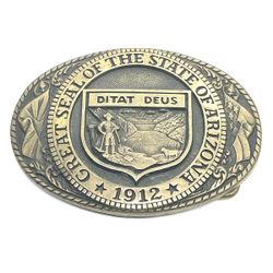 TONY LAMA Arizona 1912 Belt Buckle