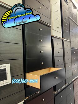 Five drawer black with rails new chest cajonera Comoda nueva