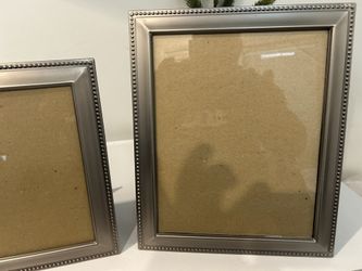 Metal Silver Pewter Picture Frames (qty 2)