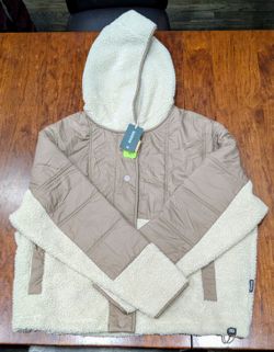 New - Tentree Beige Full Snap Jacket (m)