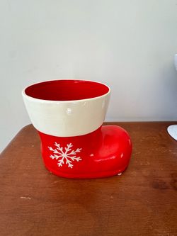 Santa boot vase
