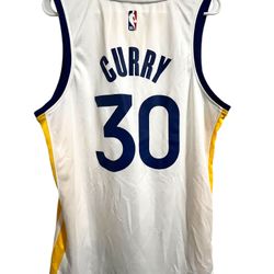 Golden State Warriors Jersey Mens Medium White NBA Basketball Curry 30 Fanatics