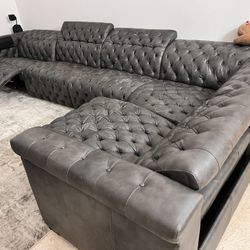 Leather Section Sofa
