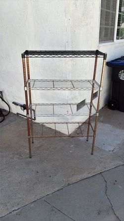 Metal shelving…