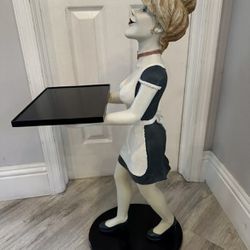 Bombay Company EMMA The French Maid Statue Side Table 35" Tall (2000)